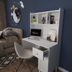 DF09106 Çekmeceli Kapaklı Kitaplıklı Çalışma Masası Bilgisayar Masası