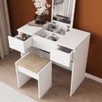 DF02101B Anka Puflu Çekmeceli Aynalı Makyaj Masası