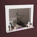 DF06102 Raflı Dekoratif Ayna Makyaj Masası Aynası