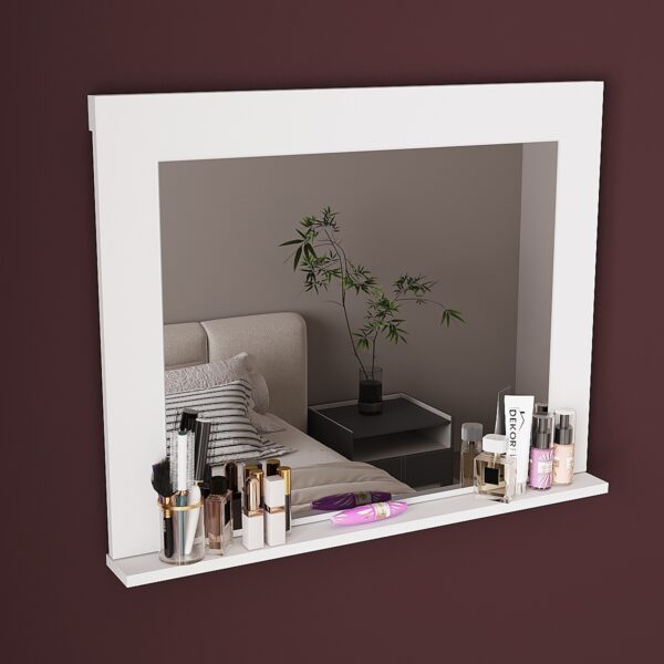 DF06102 Raflı Dekoratif Ayna Makyaj Masası Aynası