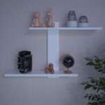 DF05104 Dekoratif Z Raf Kitaplık Duvar Rafı İkili Raf